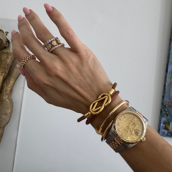 Hermes Vintage Gold Plated Atame Bracelet - Picture 2 of 16